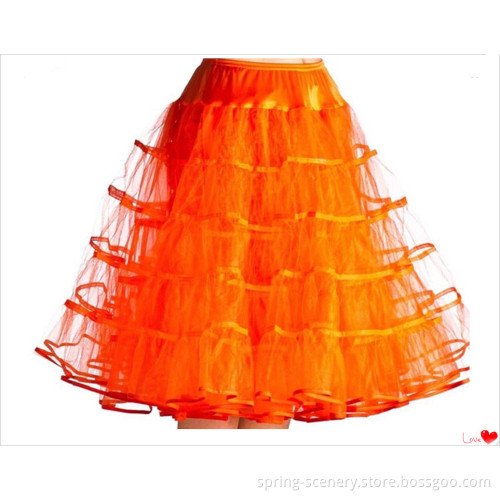 Lady Fashion Orange Petticoat, Utility Petticoat, Crinolines